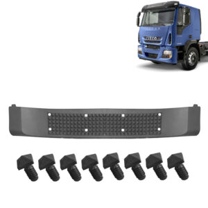 Pisante Superior Para-Choque Dianteiro + 8 Travas para Caminhão Iveco Tector / Cursor 2009 á 2019