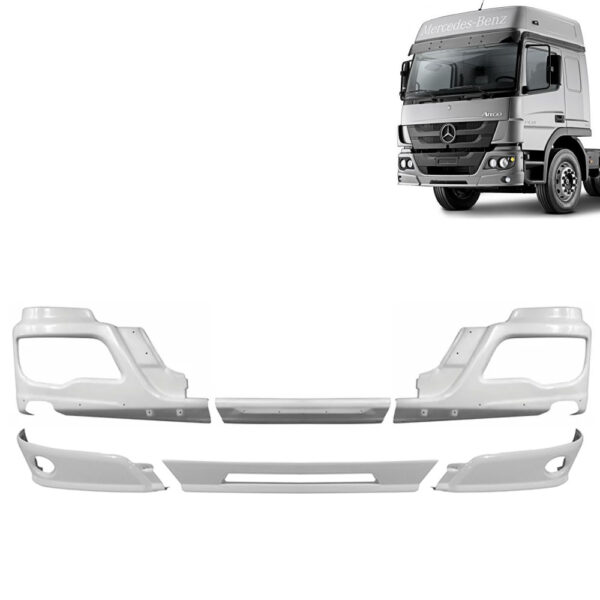Kit Para-choque dianteiro + Spoiler Acabamento Para Mb Atego Após 2012 Kit Para-choque dianteiro + Spoiler Acabamento Para Mb Atego Após 2012