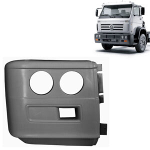 Ponteira Para-Choque Dianteiro para Caminhão Vw Titan / Worker com Aba Lado Direito Cinza