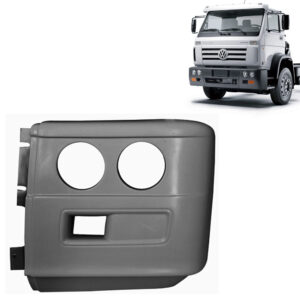 Ponteira Para-Choque Dianteiro para Caminhão Vw Titan / Worker com Aba Lado Esquerdo Cinza