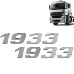 Par Letreiro Emblema Cromado para Caminhão Mb Axor 1933