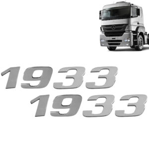 Par Letreiro Emblema Cromado para Caminhão Mb Axor 1933