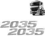 Par Letreiro Emblema Cromado para Caminhão Mb Axor 2035