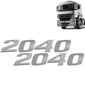 Par Letreiro Emblema Cromado para Caminhão Mb Axor 2040