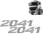 Par Letreiro Emblema Cromado para Caminhão Mb Axor 2041