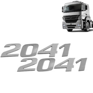 Par Letreiro Emblema Cromado para Caminhão Mb Axor 2040