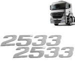 Par Letreiro Emblema Cromado para Caminhão Mb Axor 2533
