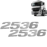 Par Letreiro Emblema Cromado para Caminhão Mb Axor 2536