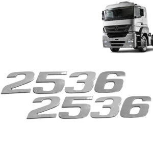 Par Letreiro Emblema Cromado para Caminhão Mb Axor 2536