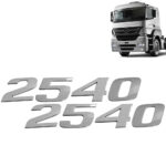 Par Letreiro Emblema Cromado para Caminhão Mb Axor 2540