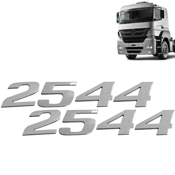 Par Letreiro Emblema Cromado para Caminhão Mb Axor 2544