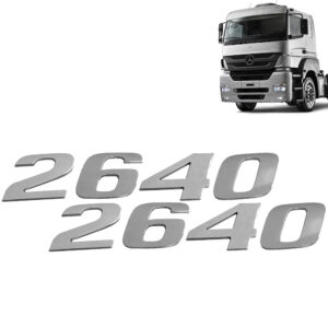 Par Letreiro Emblema Cromado para Caminhão Mb Axor 2544