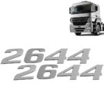 Par Letreiro Emblema Cromado para Caminhão Mb Axor 2644