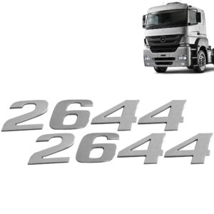 Par Letreiro Emblema Cromado para Caminhão Mb Axor 2640