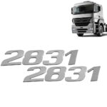 Par Letreiro Emblema Cromado para Caminhão Mb Axor 2831