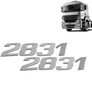 Par Letreiro Emblema Cromado para Caminhão Mb Axor 2644