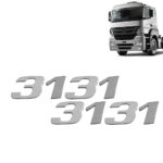 Par Letreiro Emblema Cromado para Caminhão Mb Axor 3131