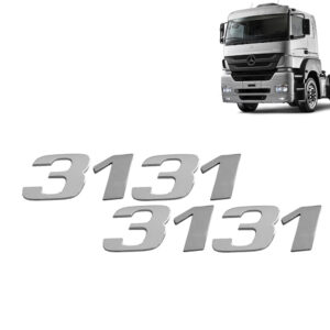 Par Letreiro Emblema Cromado para Caminhão Mb Axor 3131