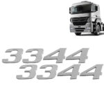 Par Letreiro Emblema Cromado para Caminhão Mb Axor 3344