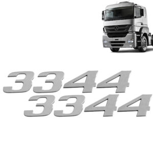 Par Letreiro Emblema Cromado para Caminhão Mb Axor 4144