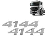 Par Letreiro Emblema Cromado para Caminhão Mb Axor 4144