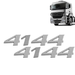 Par Letreiro Emblema Cromado para Caminhão Mb Axor 3344