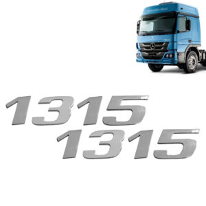 Par Letreiro Emblema Cromado para Caminhão Mb Atego 1418