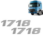 Par Letreiro Emblema Cromado para Caminhão Mb Atego 1718
