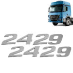 Par Letreiro Emblema Cromado para Caminhão Mb Atego 2429