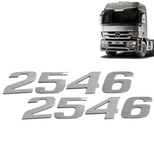 Par Letreiro Emblema Cromado para Caminhão Mb Actros 2546