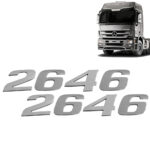 Par Letreiro Emblema Cromado para Caminhão Mb Actros 2646
