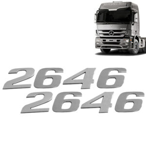 Par Letreiro Emblema Cromado para Caminhão Mb Actros 2646