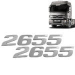 Par Letreiro Emblema Cromado para Caminhão Mb Actros 2655