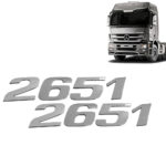 Par Letreiro Emblema Cromado para Caminhão Mb Actros 2651