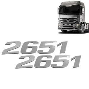 Par Letreiro Emblema Cromado para Caminhão Mb 608