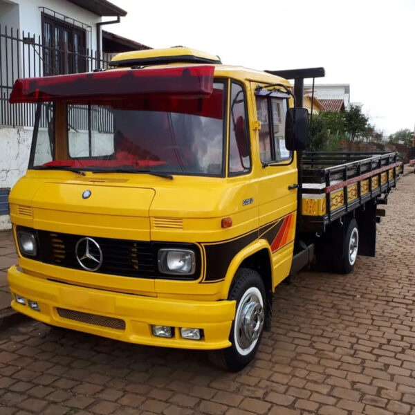 Par Letreiro Emblema Cromado para Caminhão Mb 608