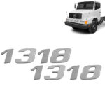 Par Letreiro Emblema Cromado para Caminhão Mb 1318
