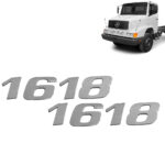Par Letreiro Emblema Cromado para Caminhão Mb 1618