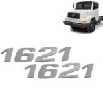 Par Letreiro Emblema Cromado para Caminhão Mb 1621