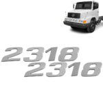 Par Letreiro Emblema Cromado para Caminhão Mb 2318