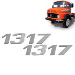 Par Letreiro Emblema Cromado para Caminhão Mb 1317