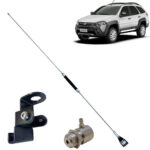 Antena Px Cromada Bobinada para Carro 67cm Com Suporte