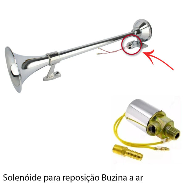 Válvula Solenoide Elétrica Buzina A Ar Caminhão 12v 24v Bivolt