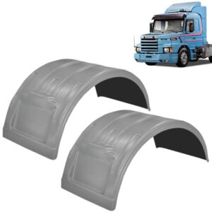 Par Para-Lama Traseiro Cinza CH 4,5 para Caminhão Scania 112 / 113 / 142 / 143
