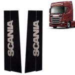 Aplique Coluna Porta para Caminhão Scania NTG Black Piano