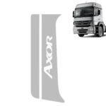 Aplique Inox Coluna da Porta para Caminhão Mb Axor - Escrita