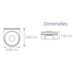 Lanterna Lateral Carreta LED Laranja 85mm 12V 24V com Fio