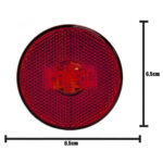 Lanterna Lateral Carreta LED Vermelha 65mm 12V 24V sem Suporte