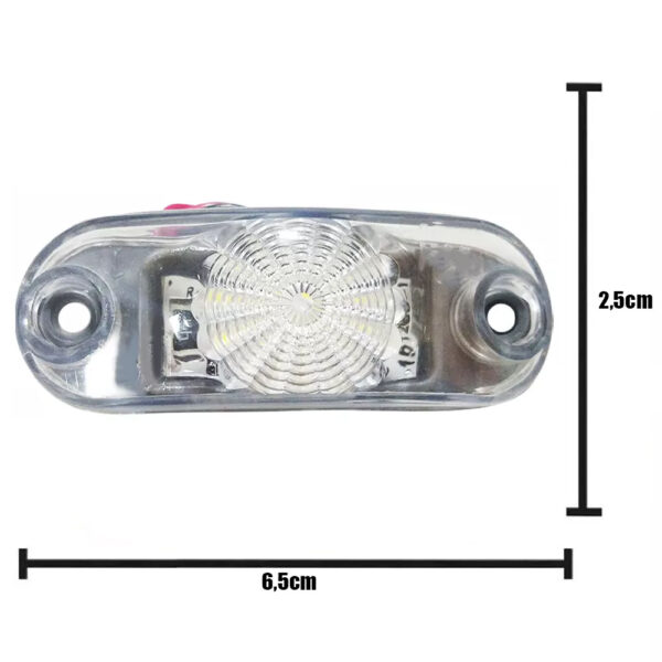 Lanterna Delimitadora LED Cristal para Universal Caminhão 12v 24v