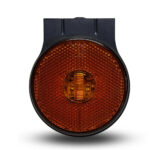Lanterna Lateral Carreta LED Laranja 65mm 12V 24V com Fio
